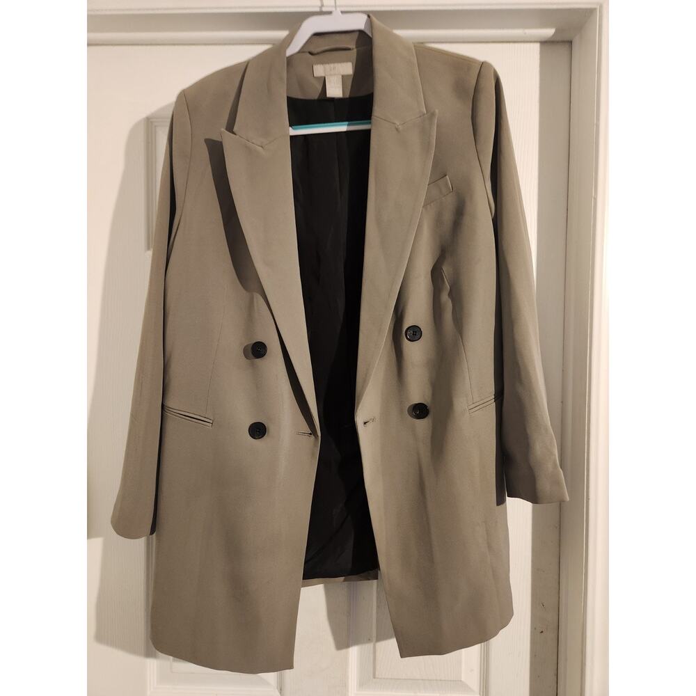 H&M Men's Double-Breasted Tan Blazer M